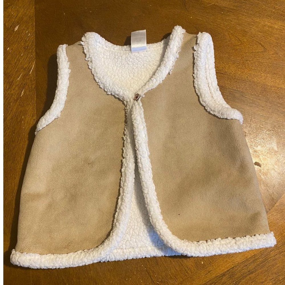 Carters Faux Suede Sherpa Vest Girls 24 months